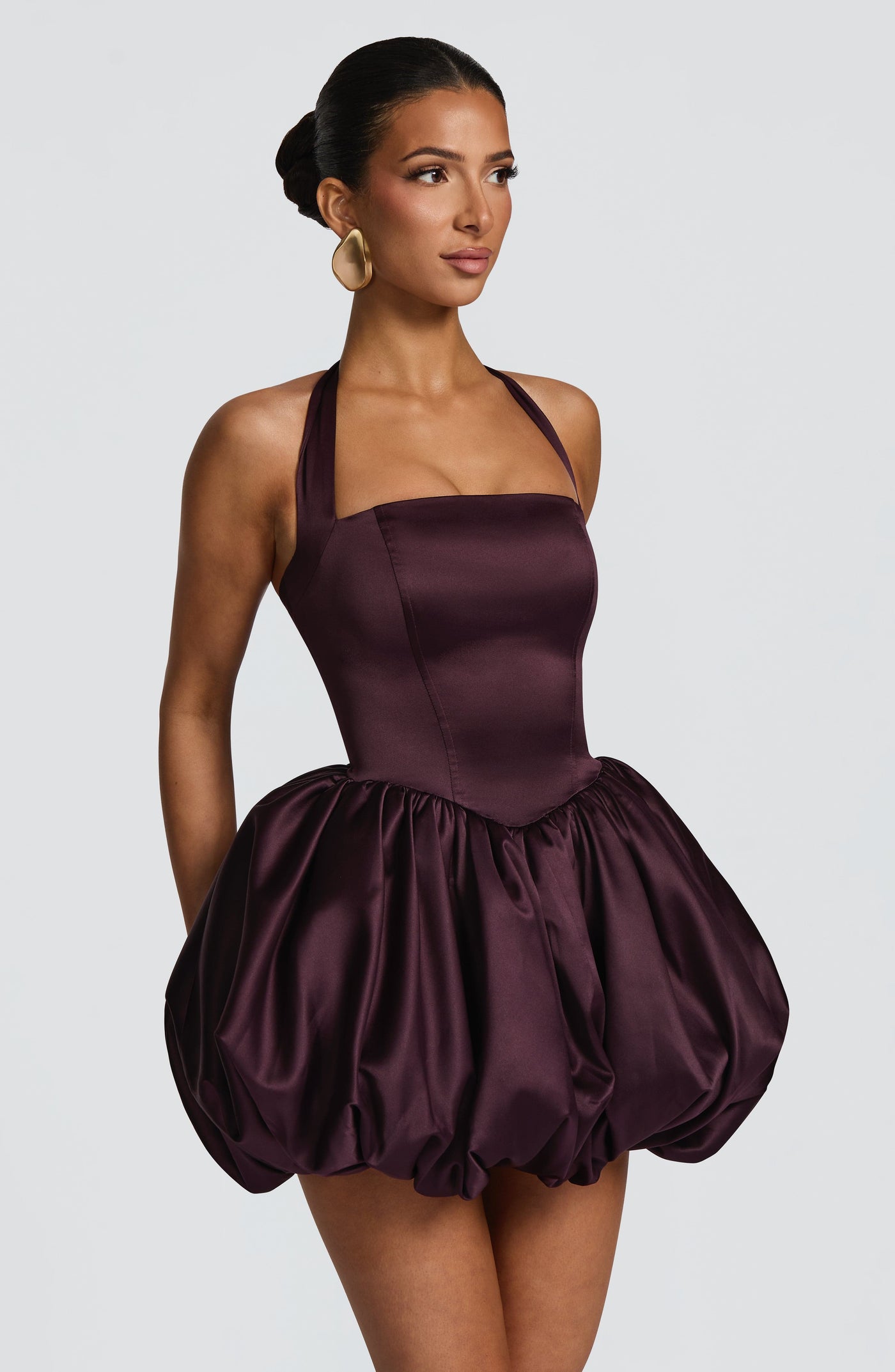 Caution Mini Dress - Plum