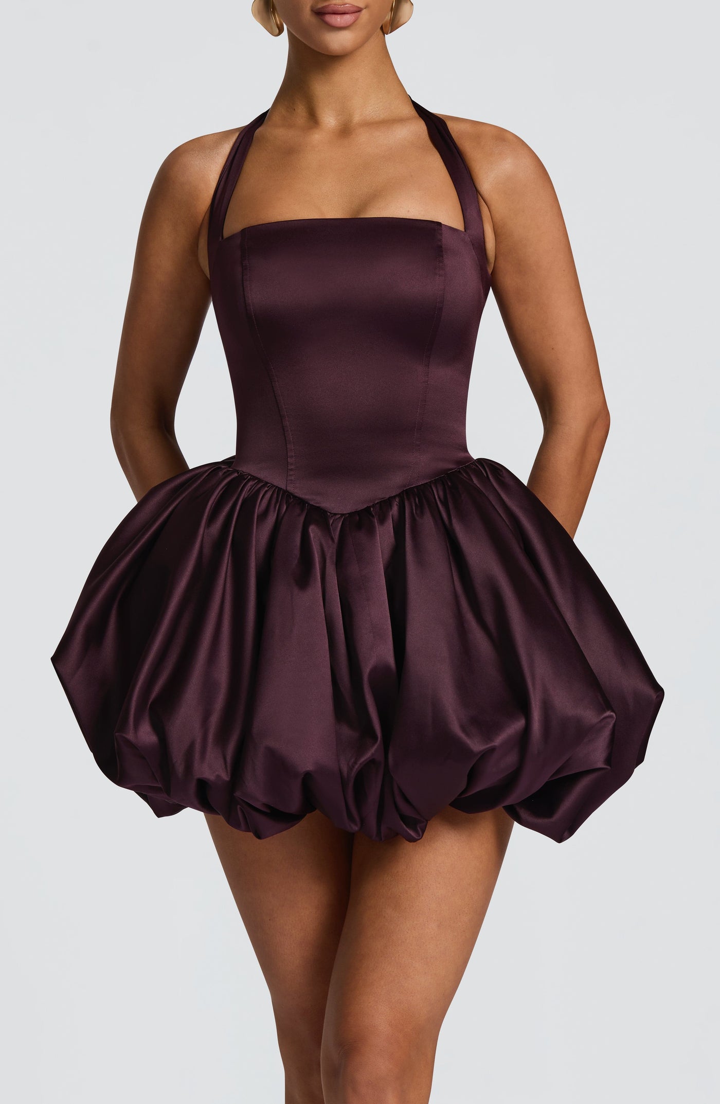 Caution Mini Dress - Plum