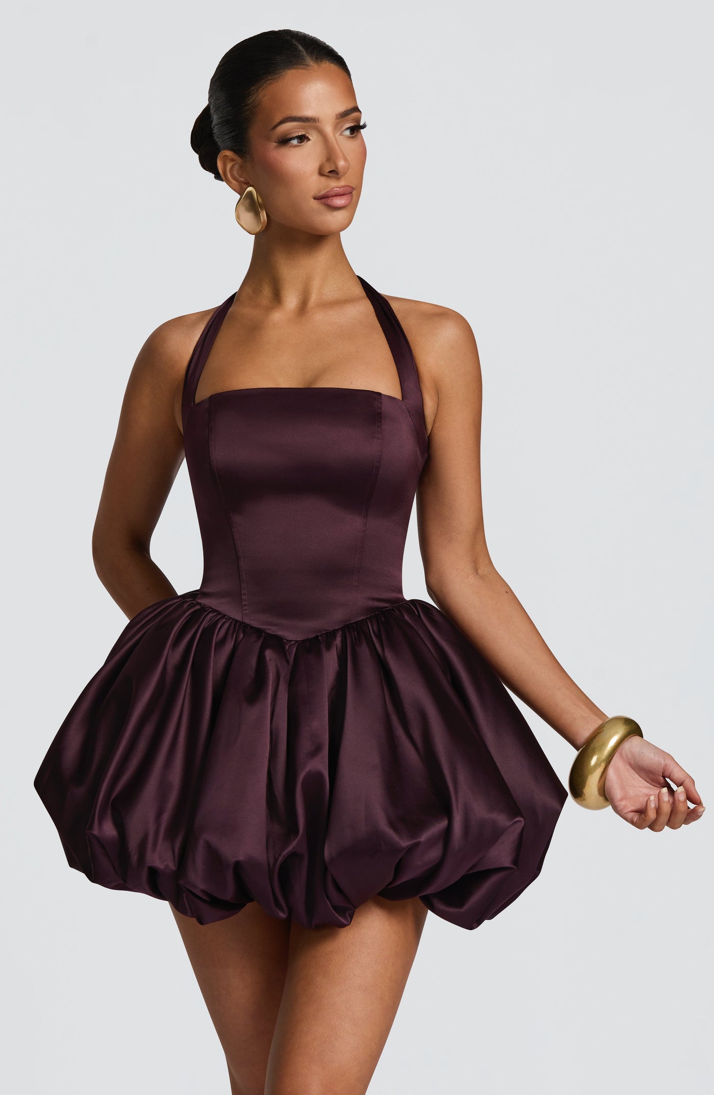 Caution Mini Dress - Plum