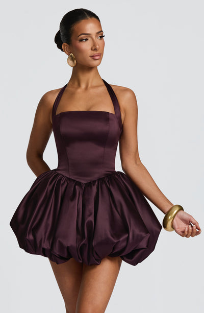 Caution Mini Dress - Plum