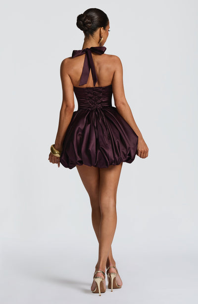 Caution Mini Dress - Plum