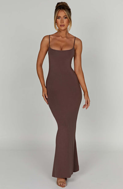 NISA Maxi Dress - Chocolate