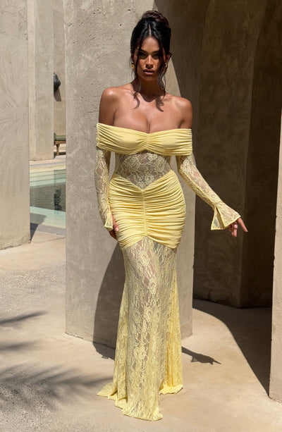 PAULINA Maxi Dress - Lemon