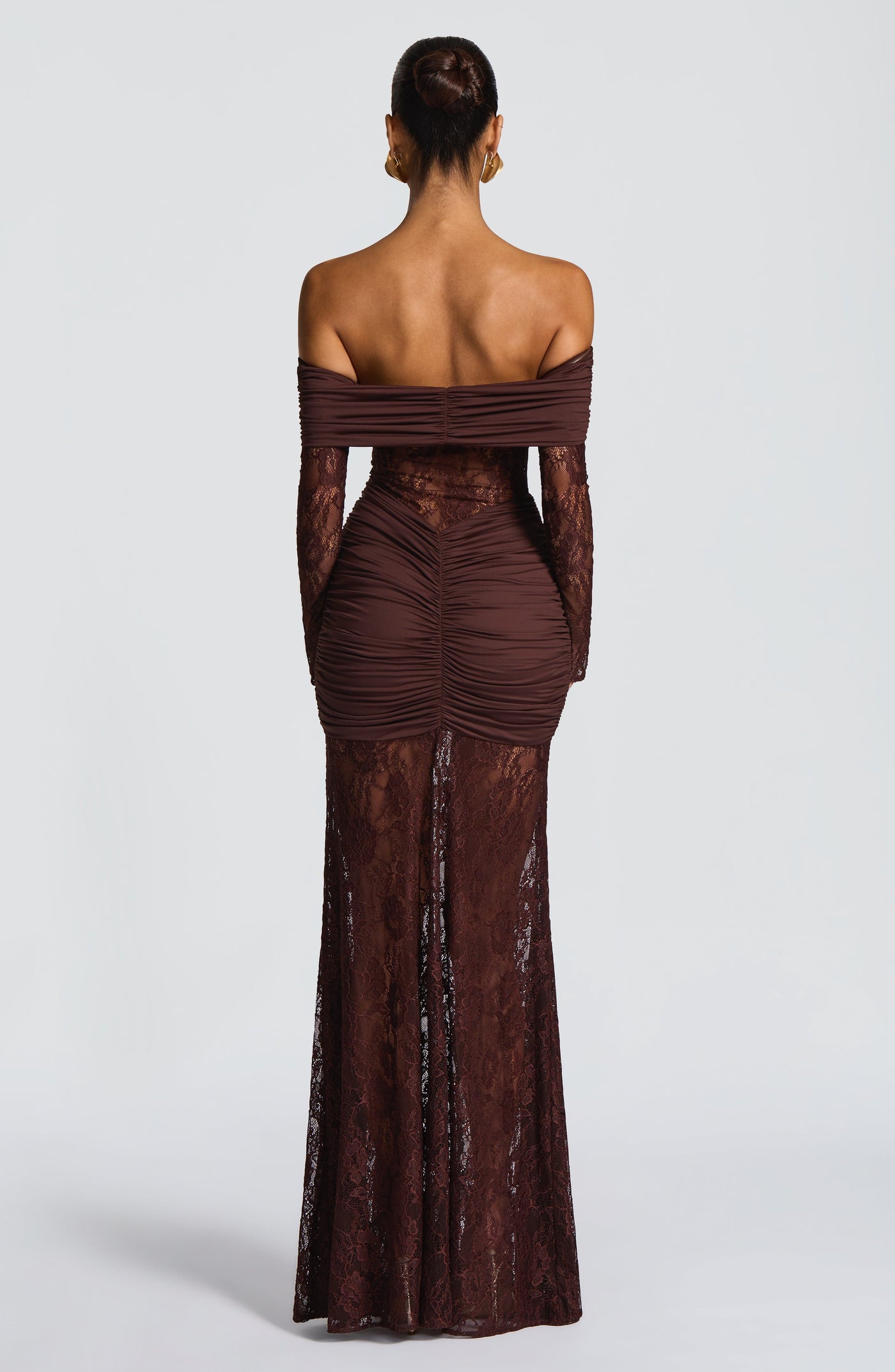 PAULINA Maxi Dress - Plum Brown