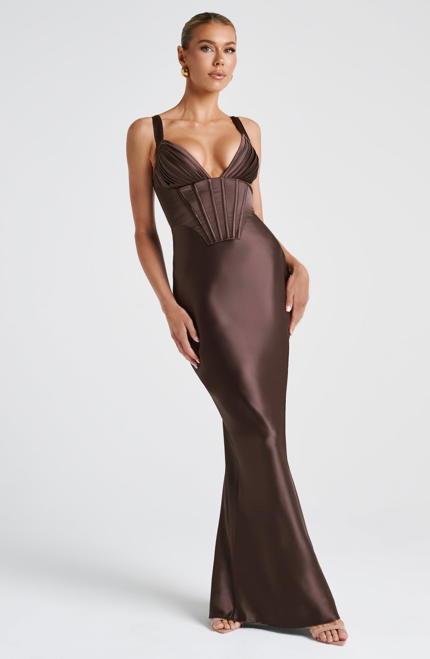 CLEO Maxi Dress - Plum Brown