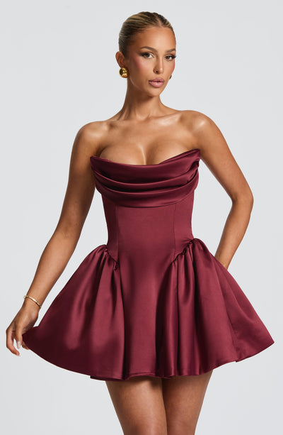 LOLA Mini Dress - Cherry Lacquer