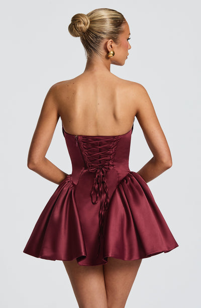 LOLA Mini Dress - Cherry Lacquer