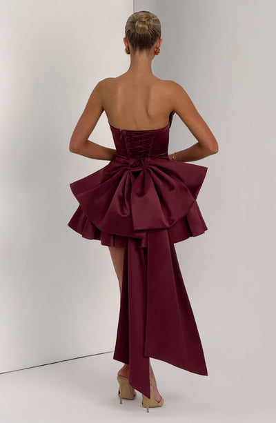 LOLA Mini Dress - Cherry Lacquer