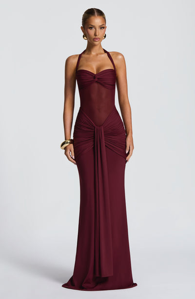LIA Maxi Dress - Cherry Lacquer