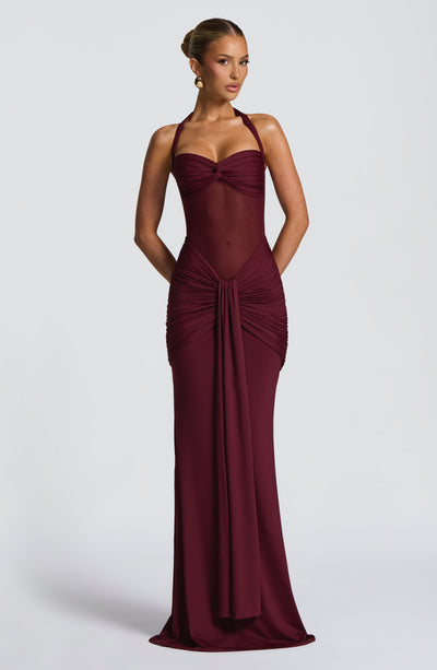 LIA Maxi Dress - Cherry Lacquer